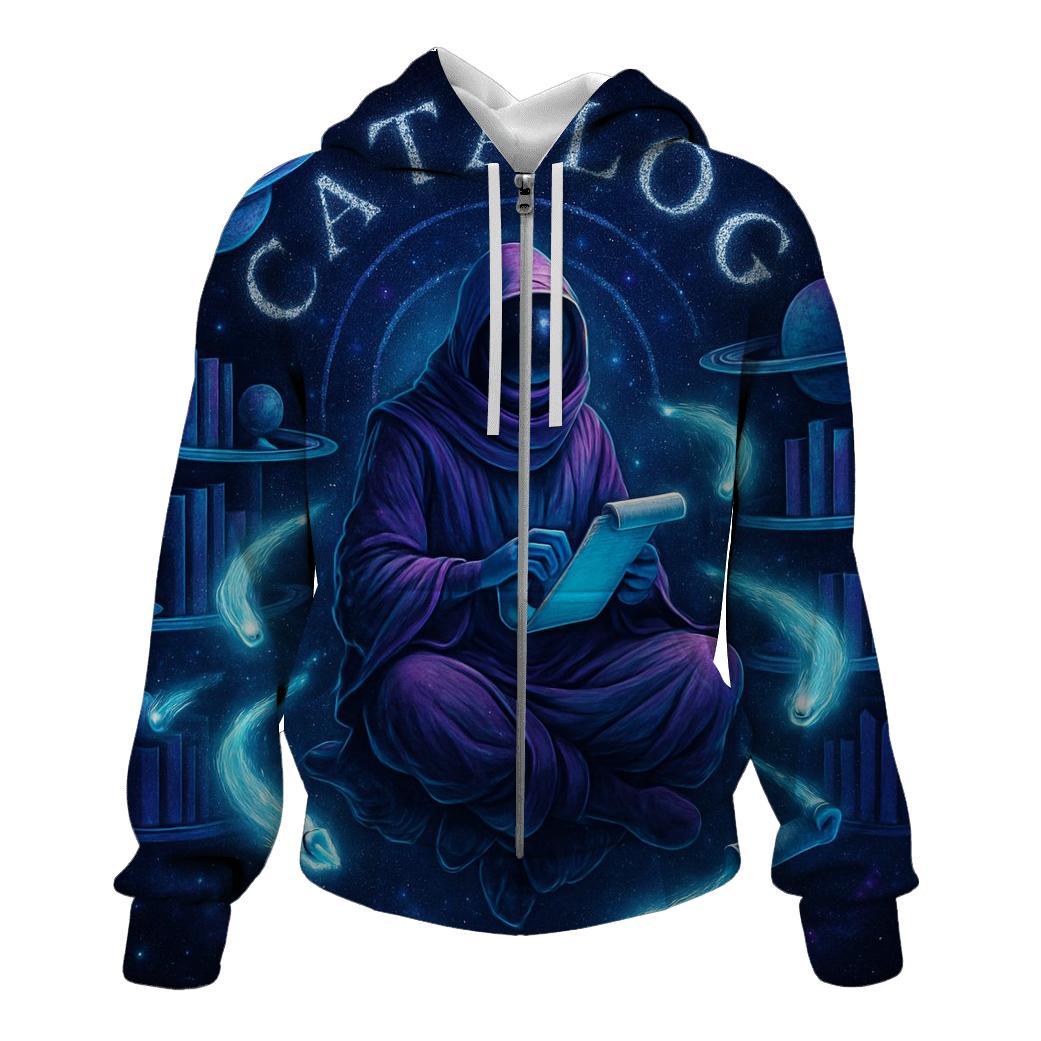Chrono Comet Librarian printed hoodies