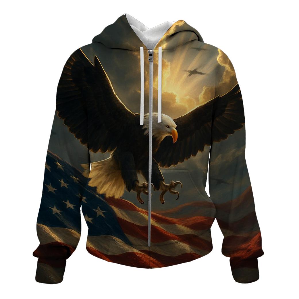 Eagle Sentinel Above The Storm Stripes hoodie styles