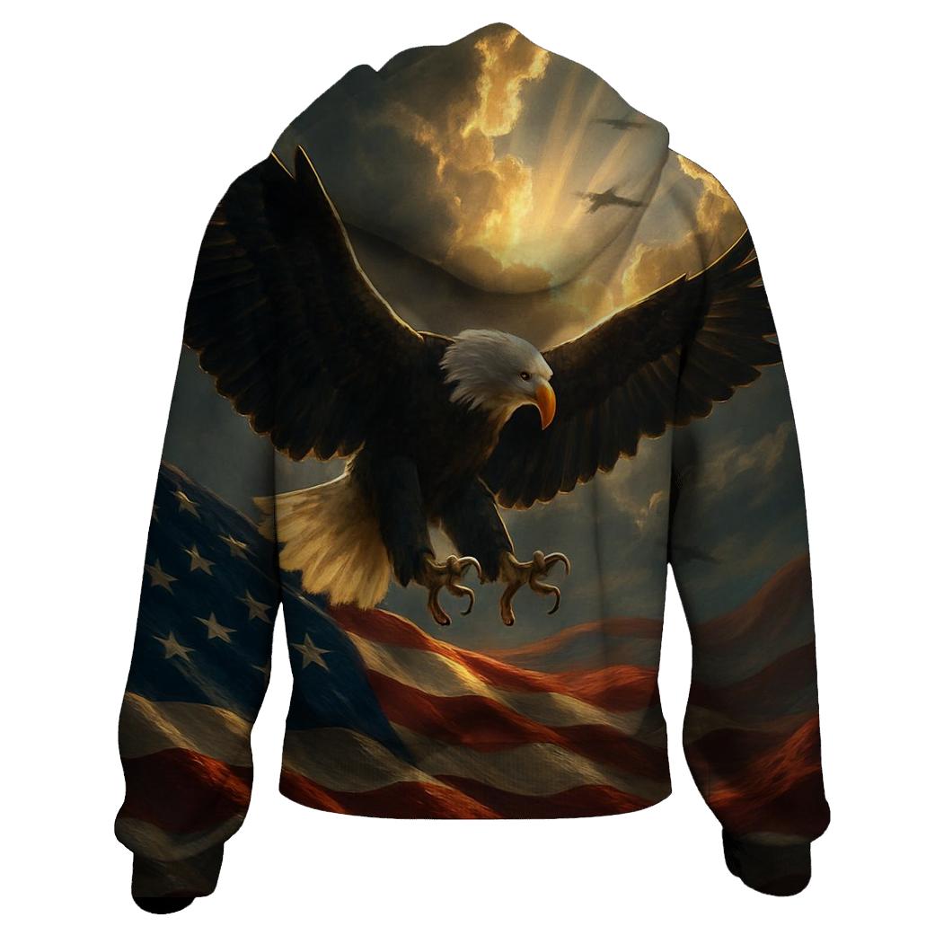 Eagle Sentinel Above The Storm Stripes hoodie styles