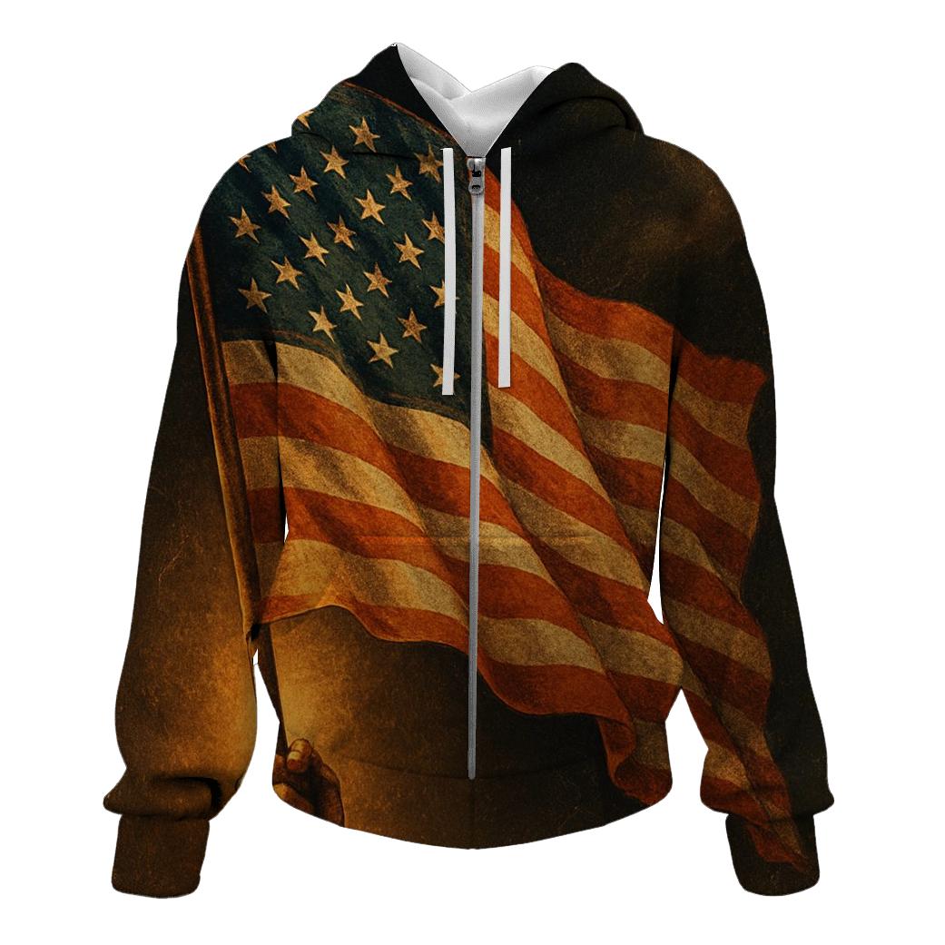 Vintage Torchlight Banner zip-up hoodies
