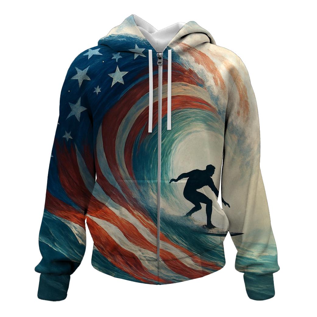 Ocean Wind Stripes Breaker premium hoodies