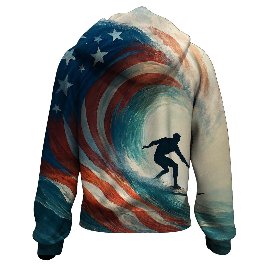 Ocean Wind Stripes Breaker premium hoodies