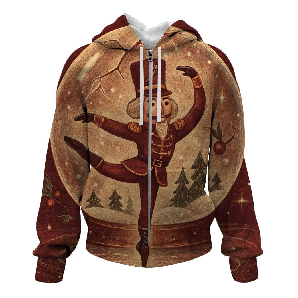 Nutcracker Ballet In A Snow Globe Forest heavyweight hoodies