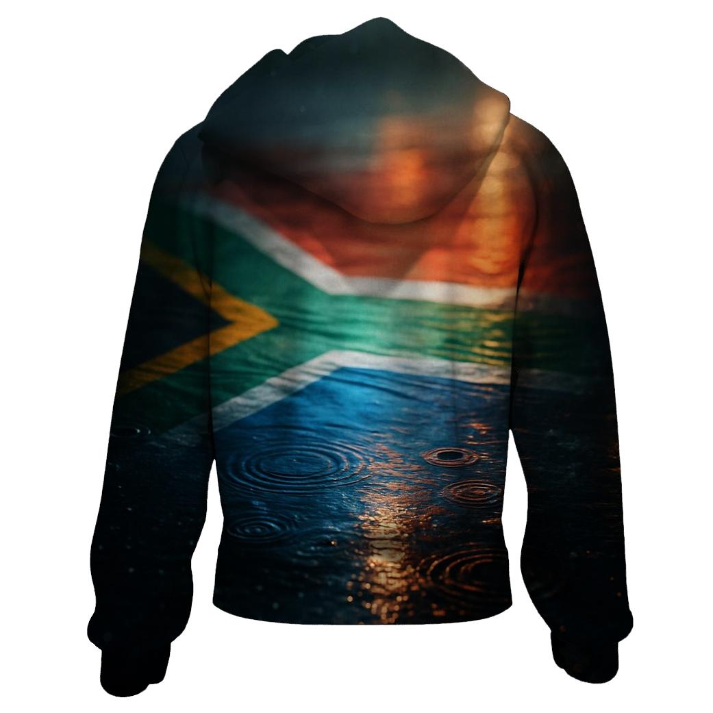 South Africa Water Reflection Flag City Night hoodie trends