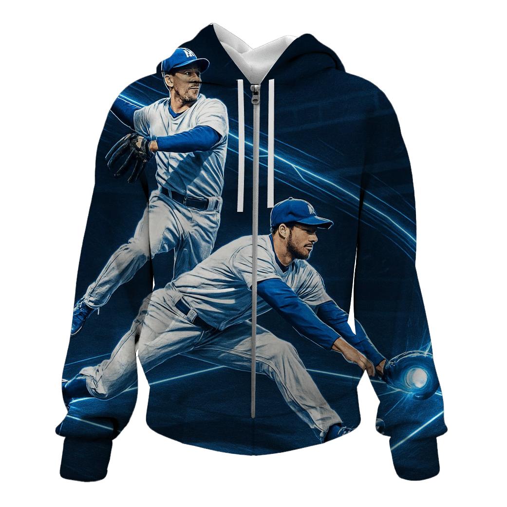Electric Double Play Circuit embroidered hoodies