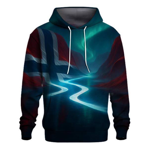 Norway Aurora Fjord Flag hoodie designs