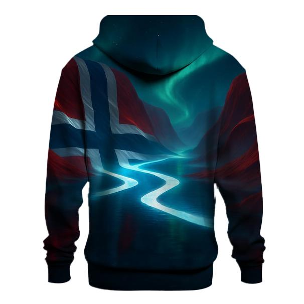 Norway Aurora Fjord Flag hoodie designs