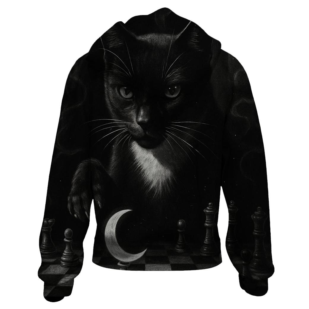 Midnight Chessmaster Cat hoodie styles