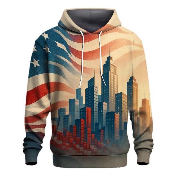 Skyline Flag Mosaic Drift printed hoodies