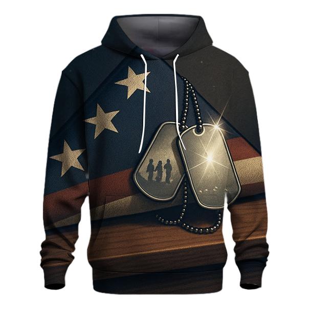 Dog Tags In The Flag Fold Reflection hoodie styles