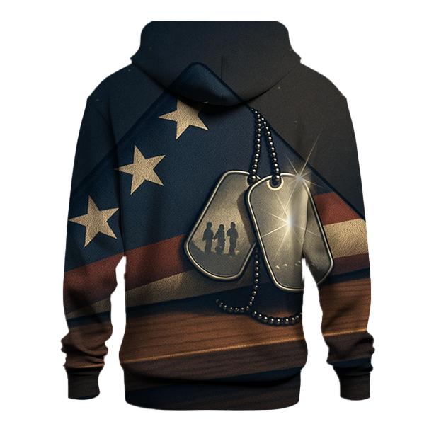 Dog Tags In The Flag Fold Reflection hoodie styles