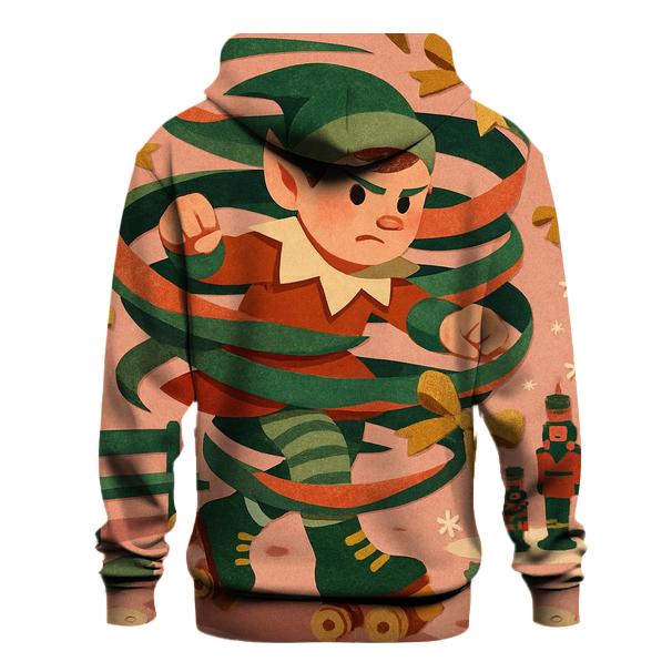 Elf Workshop Gift Wrap Tornado pullover hoodies