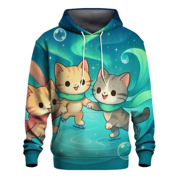Aurora Bubble Skater Kittens hoodies fashion