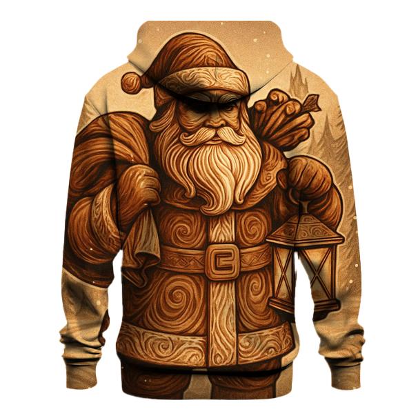 Wood Carved Vintage Santa Relic custom hoodies
