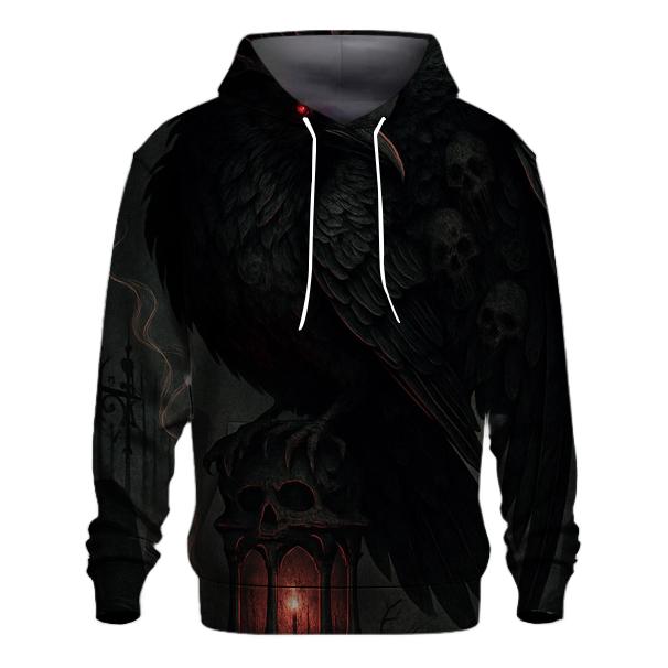 Raven Oracle Over The Bone Lantern printed hoodies