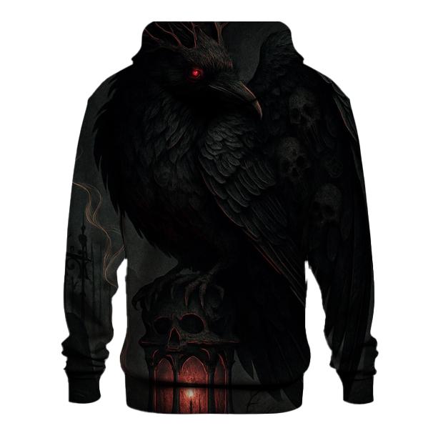 Raven Oracle Over The Bone Lantern printed hoodies