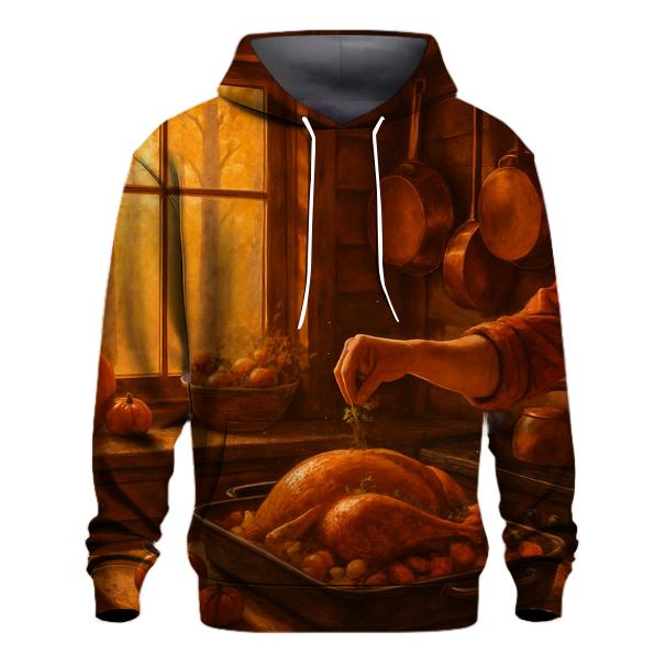 Golden Hour Cabin Feast Prep zip-up hoodies
