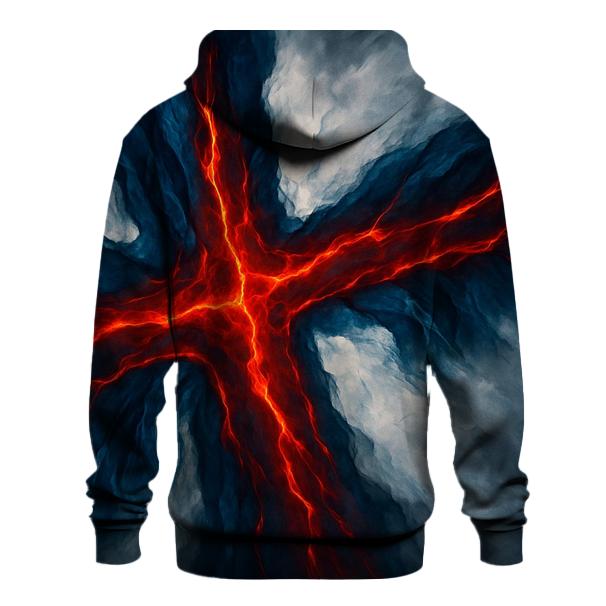 Iceland Abstract Flag Glacier Lava Merge heavyweight hoodies
