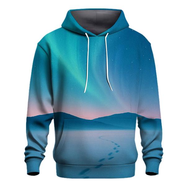 Aurora Dusk Snowfield embroidered hoodies