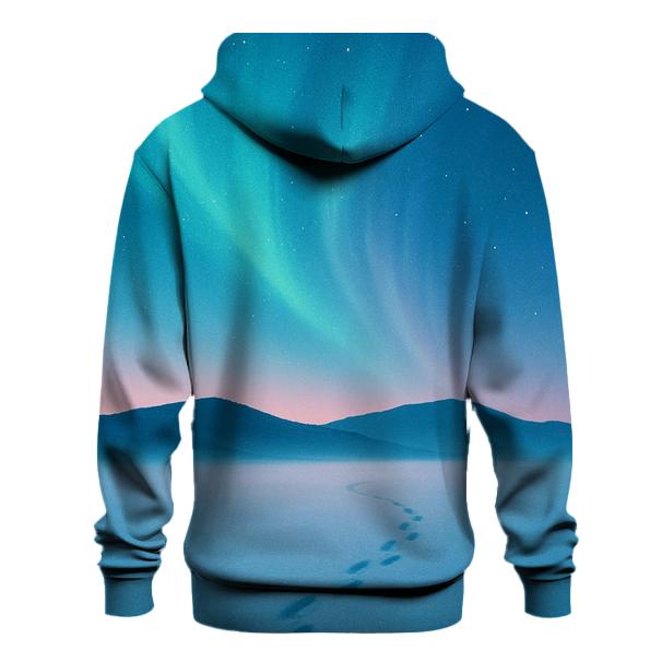 Aurora Dusk Snowfield embroidered hoodies