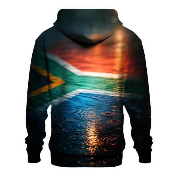 South Africa Water Reflection Flag City Night hoodie designs