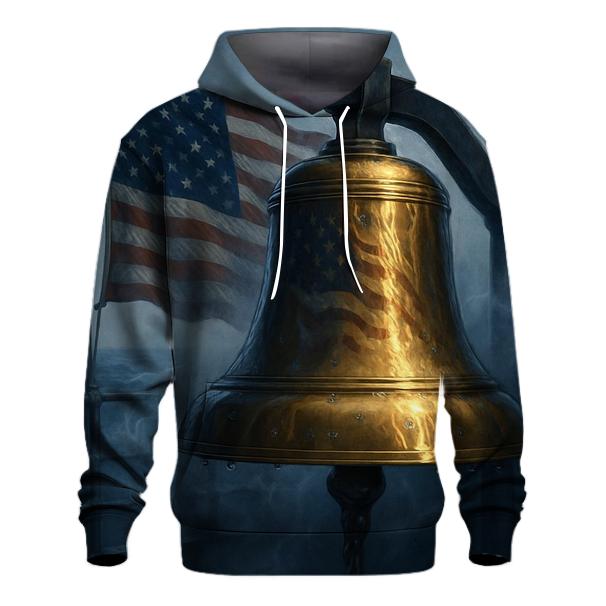 Steel Ship Bell And Flag In Ocean Mist zip-up hoodies