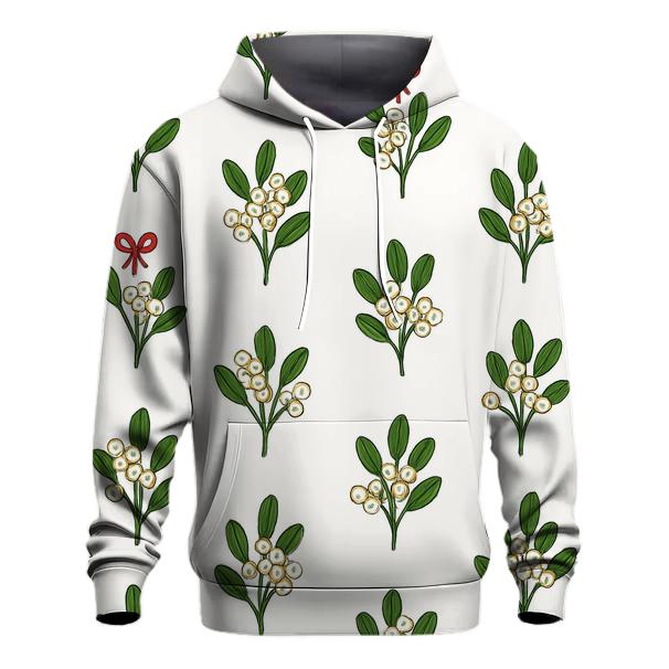 Mistletoe Dot Matrix On White Background hoodie designs