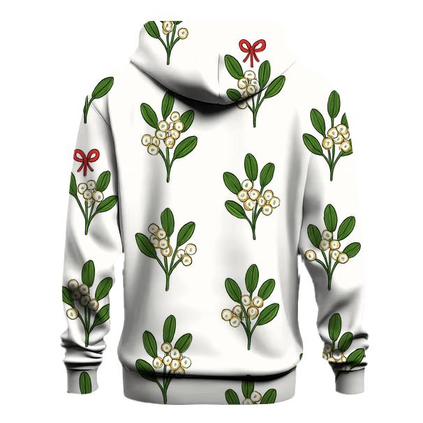 Mistletoe Dot Matrix On White Background hoodie designs