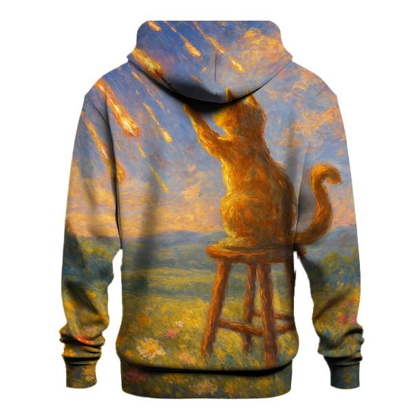 Meadow Meteor Painter Cat heavyweight hoodies