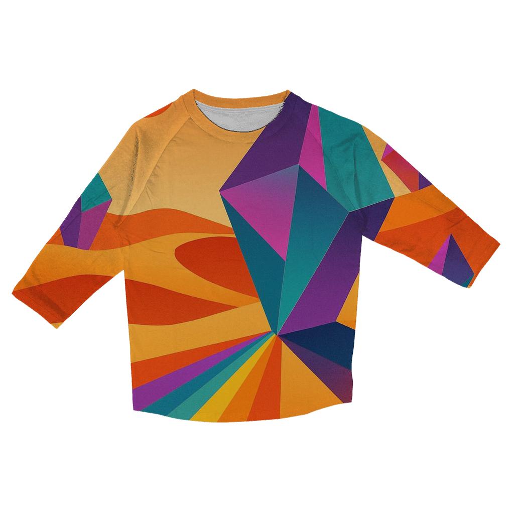 Desert Prism Mirage trendy 3/4 sleeve tops