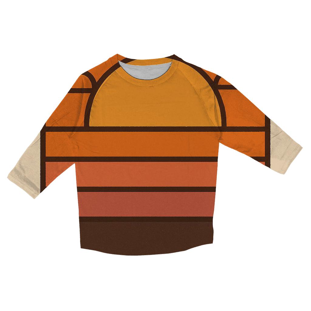 Sunset Horizon Stripe Badge custom 3/4 sleeve shirts