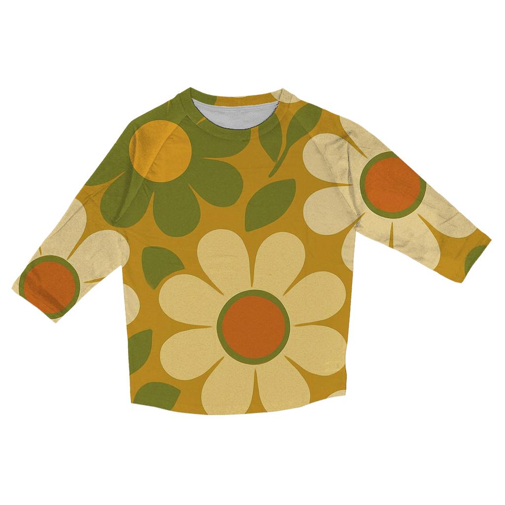 Daisy Chain Wallpaper Pop custom 3/4 sleeve shirts