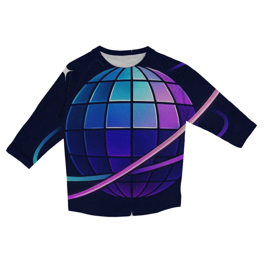 Disco Prism Orbit casual three quarter sleeve shirts