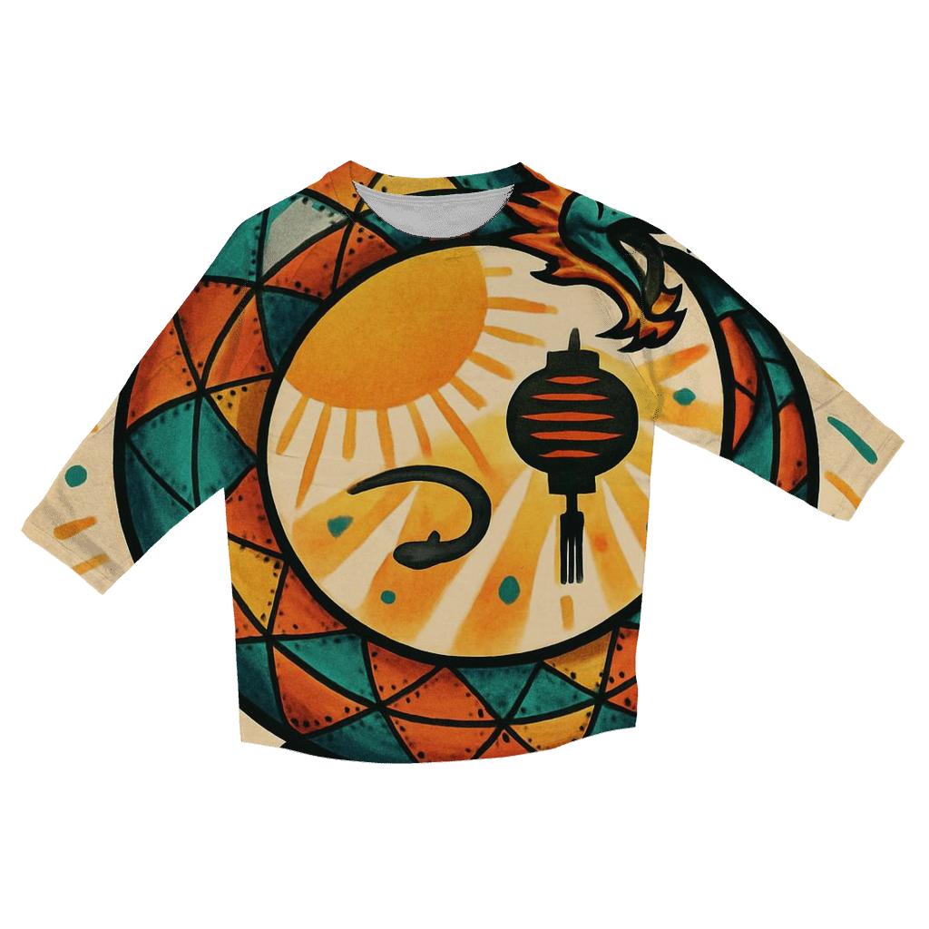 Solar Kite Ouroboros Festival Emblem trendy 3/4 sleeve tops
