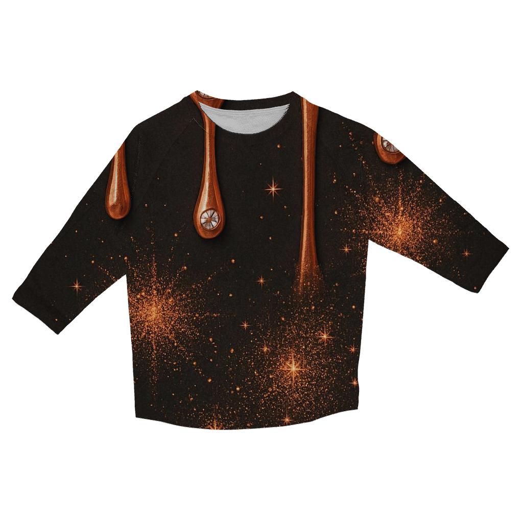 Copper Meteor Dripline stylish quarter sleeve tops
