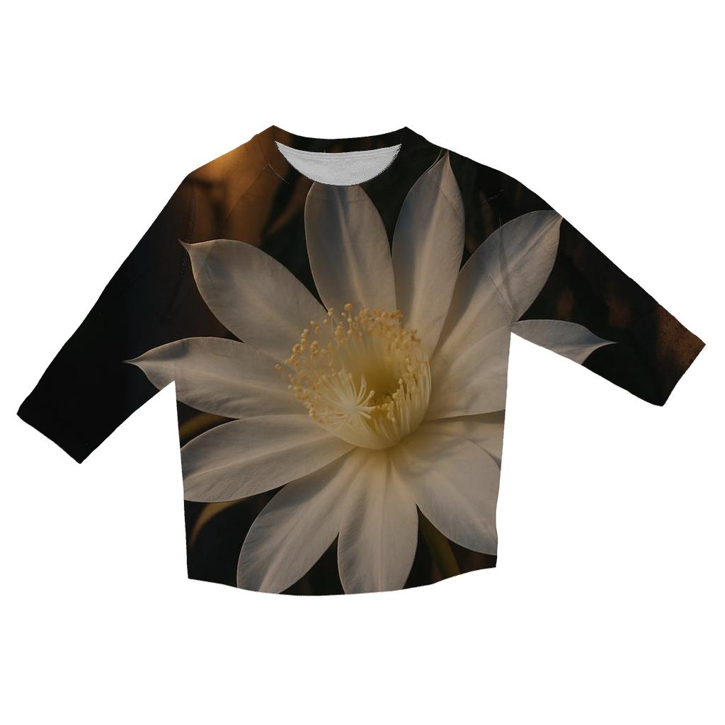 Night Blooming Cereus In A Desert Courtyard cotton quarter sleeve shirts