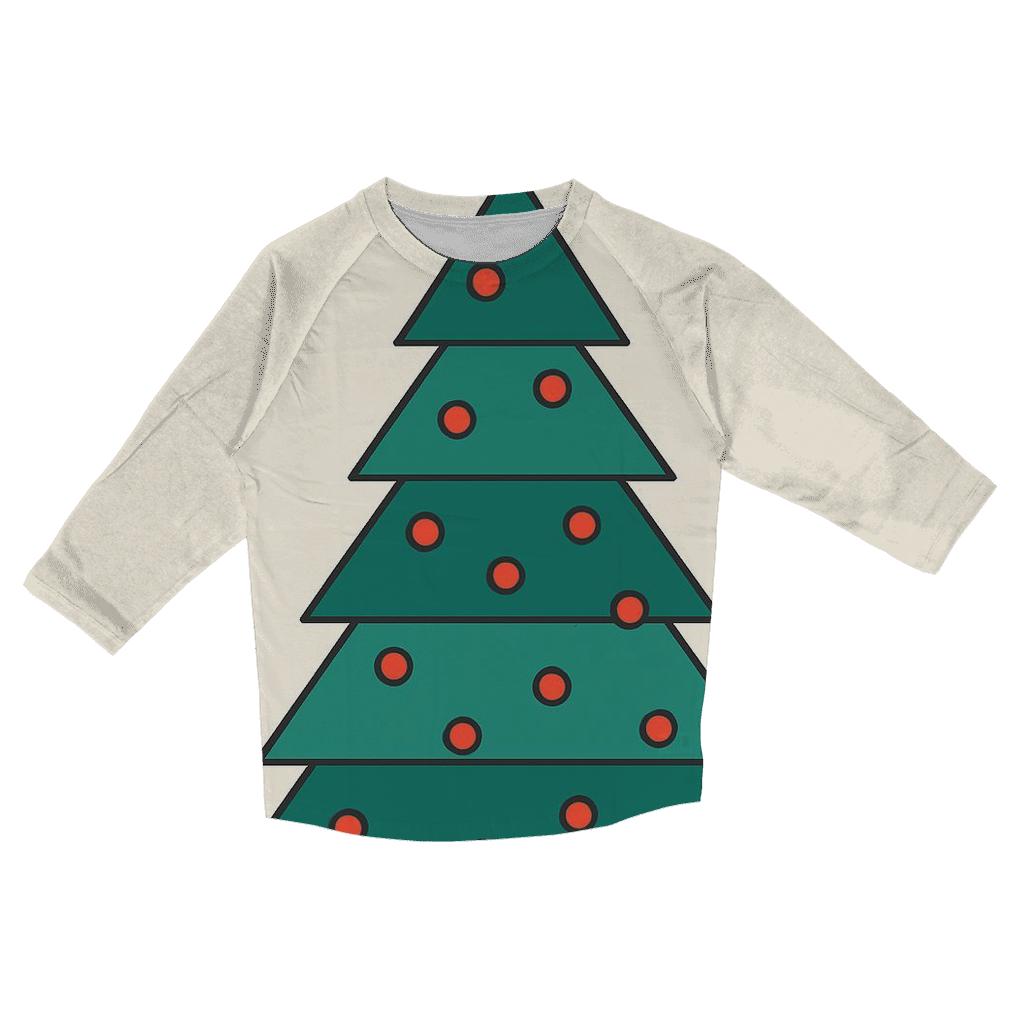Minimal Tree Triangle Mosaic casual three quarter sleeve shirts