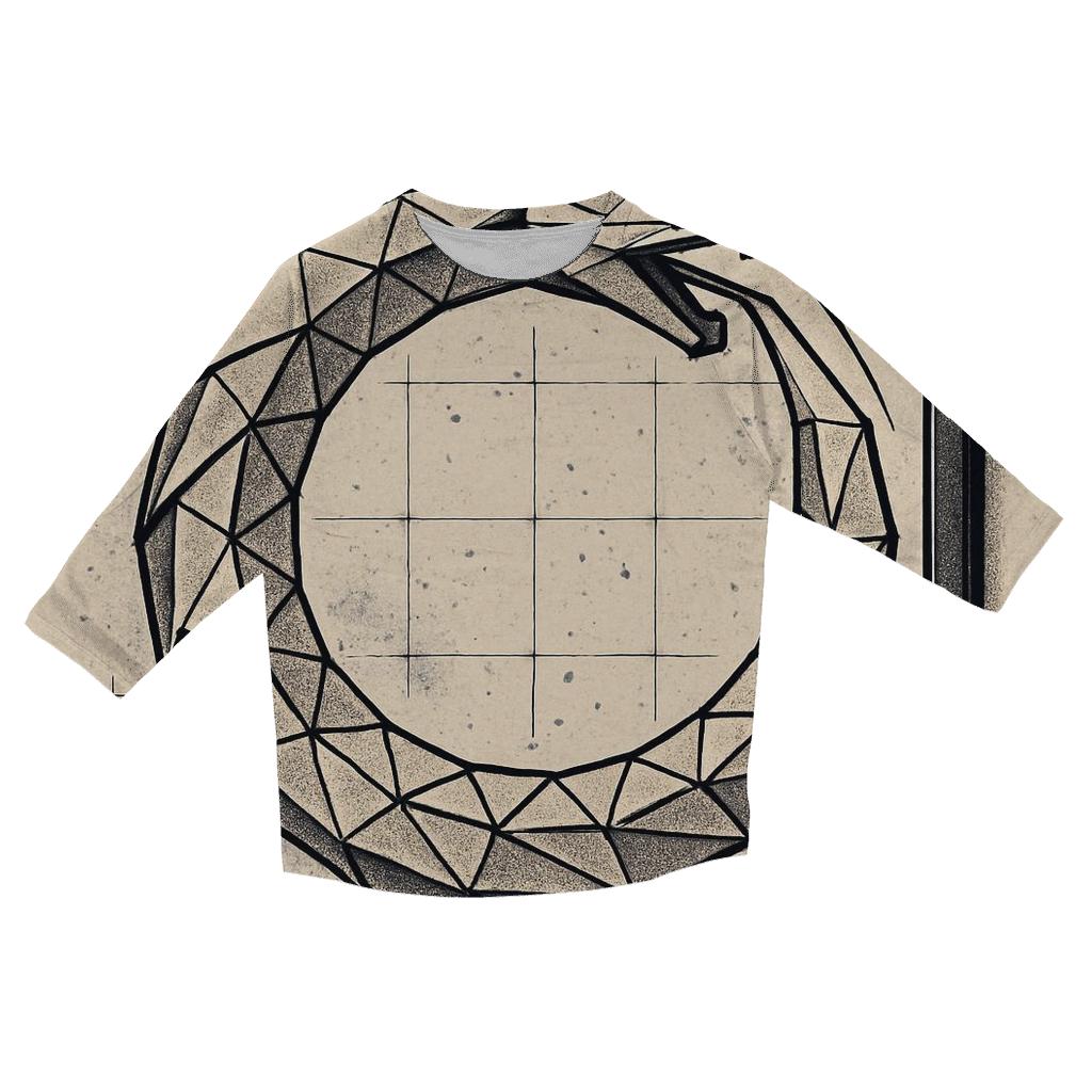 Origami Paper Ouroboros Study Crest designer 3/4 sleeve blouses