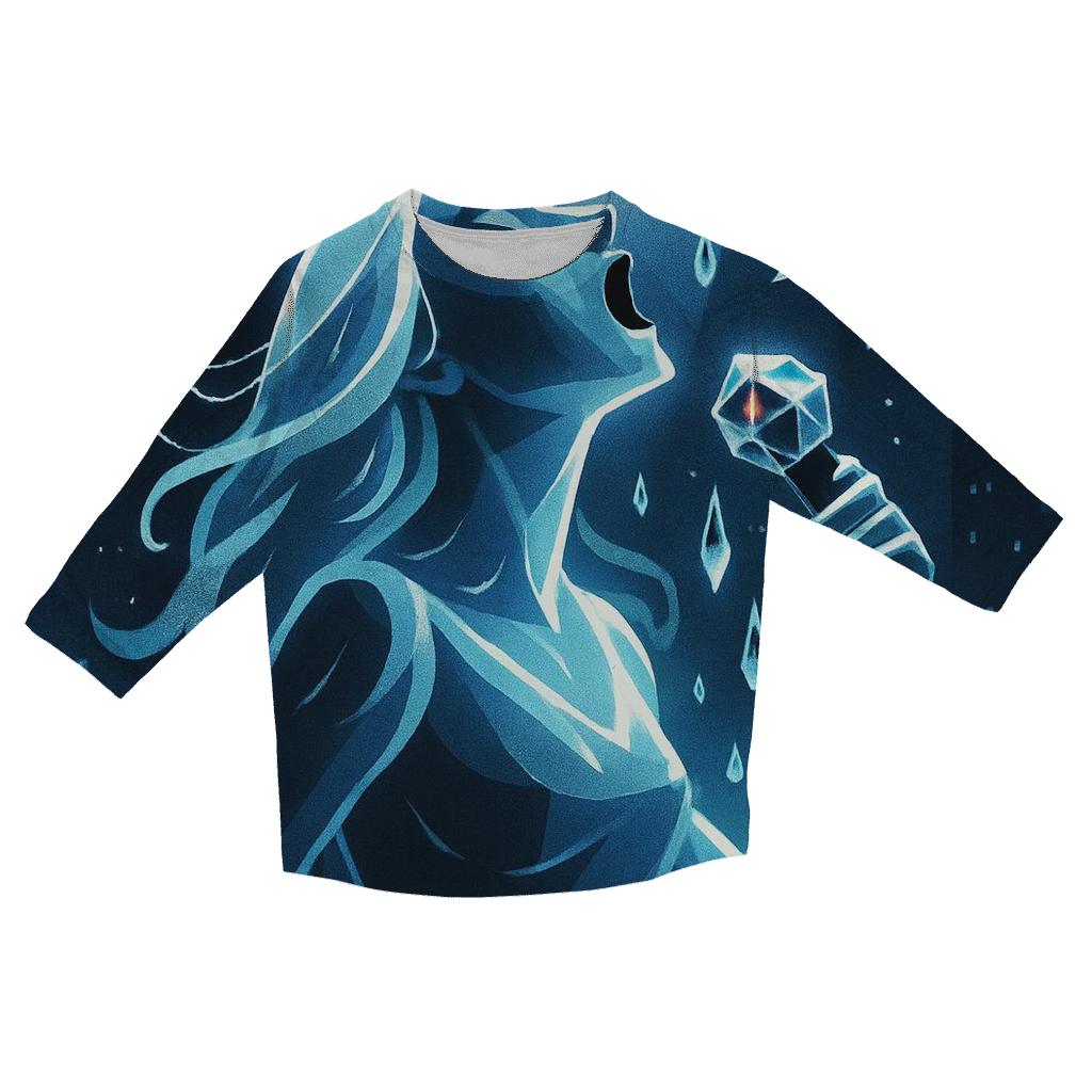 Crystal Rain Karaoke Phantom printed three quarter sleeve shirts