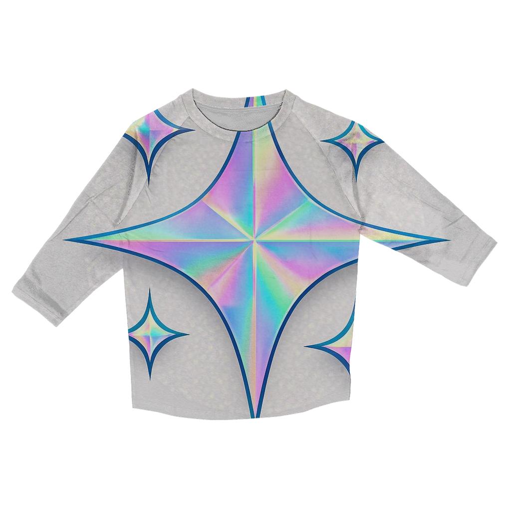 Holographic Starburst Emblem personalized 3/4 sleeve tees