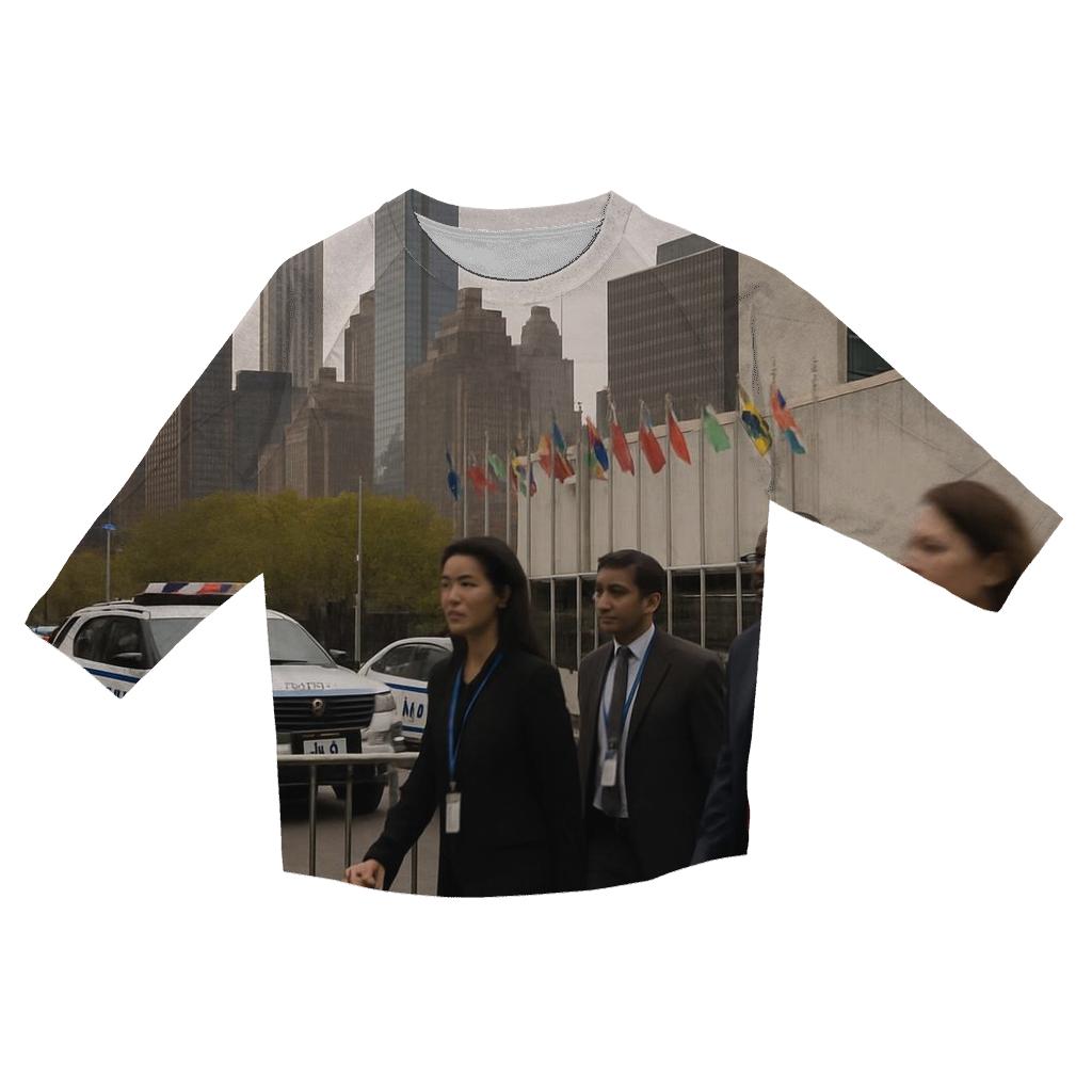 UN General Assembly Week Midtown Security Perimeter Skyline personalized 3/4 sleeve tees