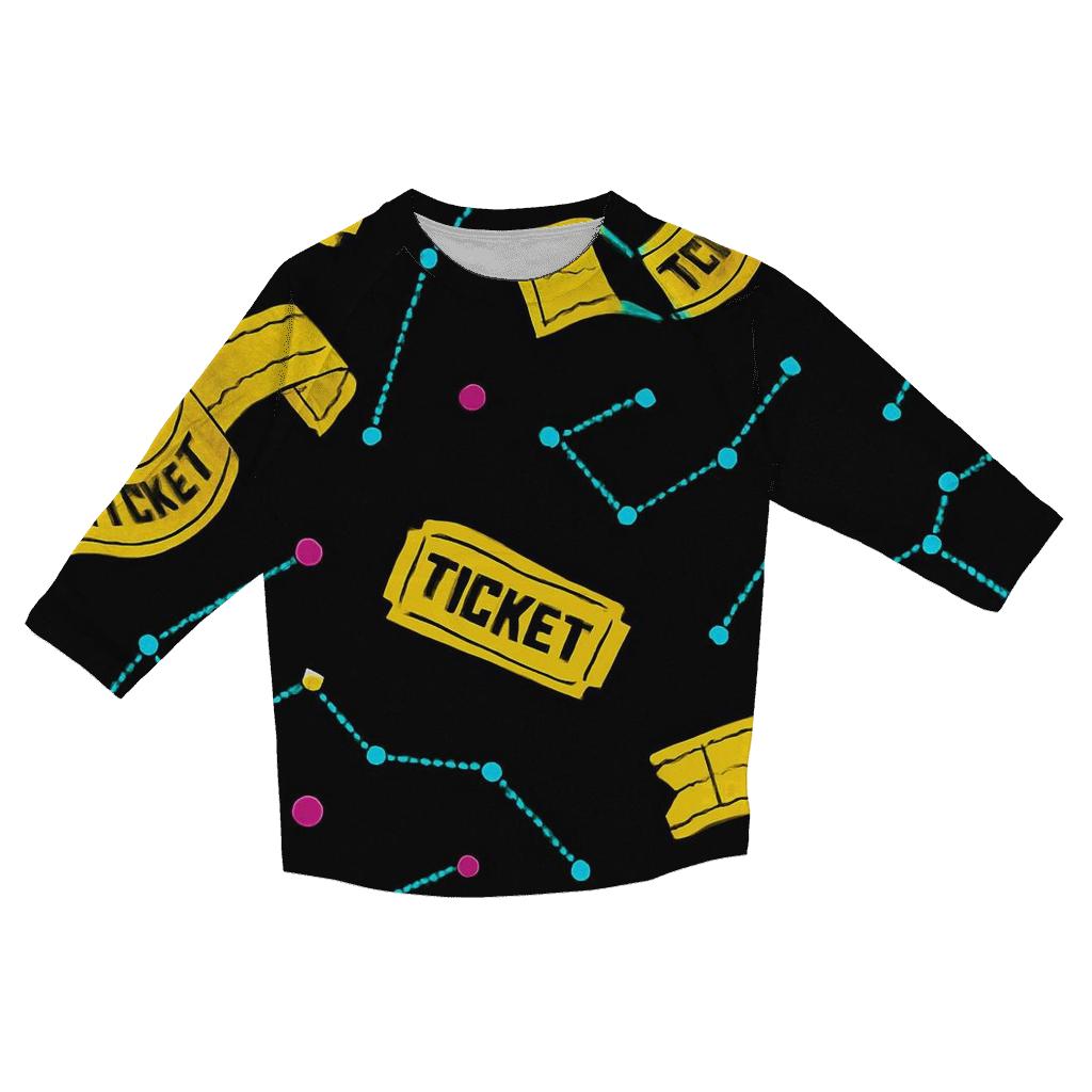 Arcade Prize Ticket Constellations stylish quarter sleeve tops