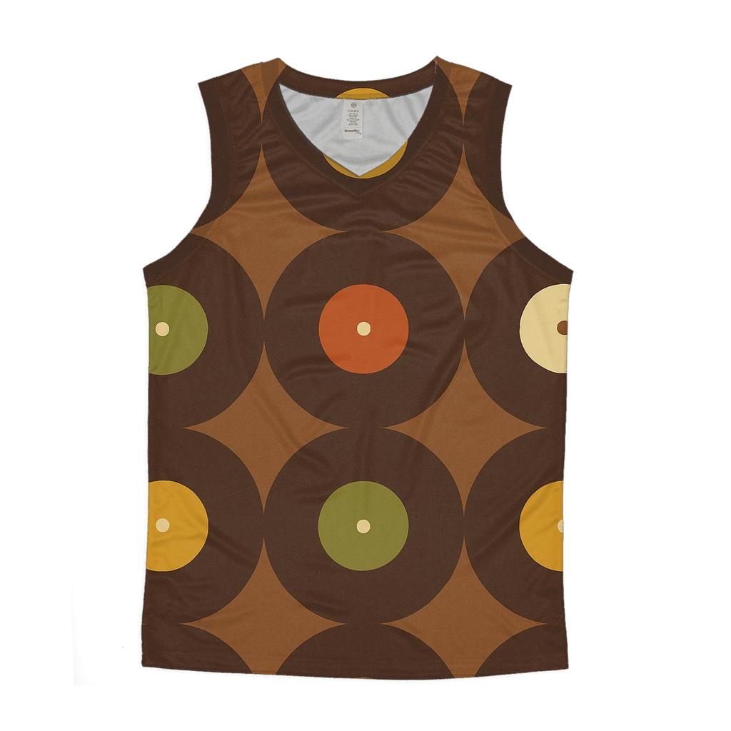 Groovy Vinyl Wave Grid designer workout tanks