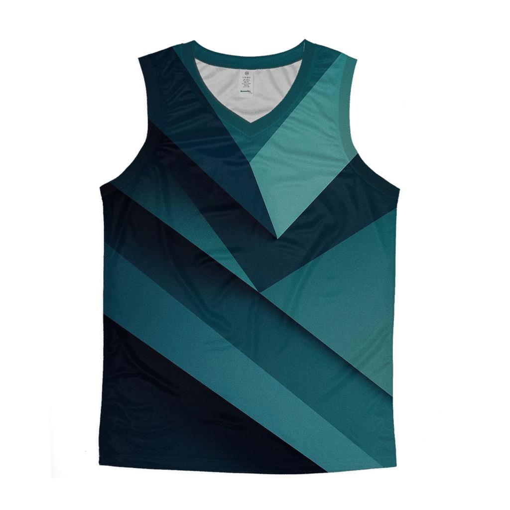 Deep Sea Indigo Fold personalized athletic tanks
