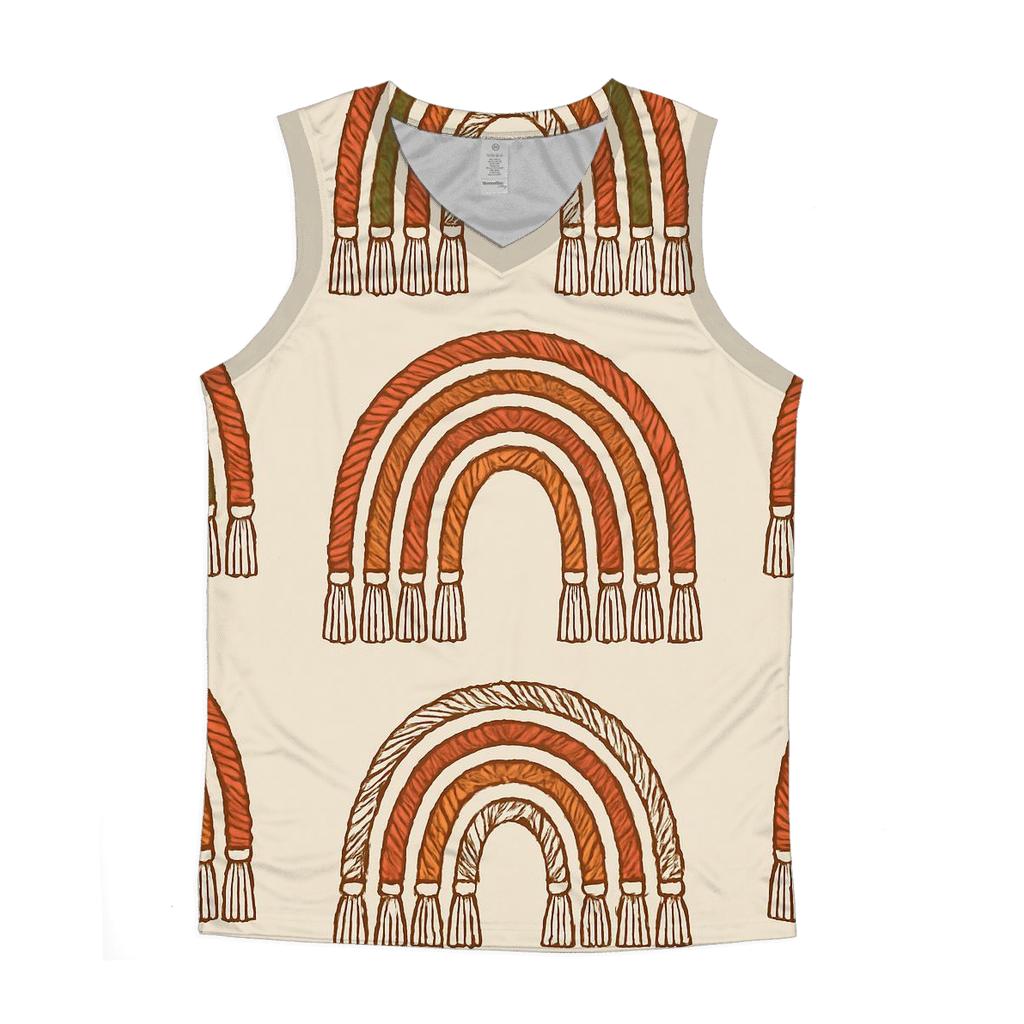 Macrame Rainbow Arch Lines stylish racerback tanks