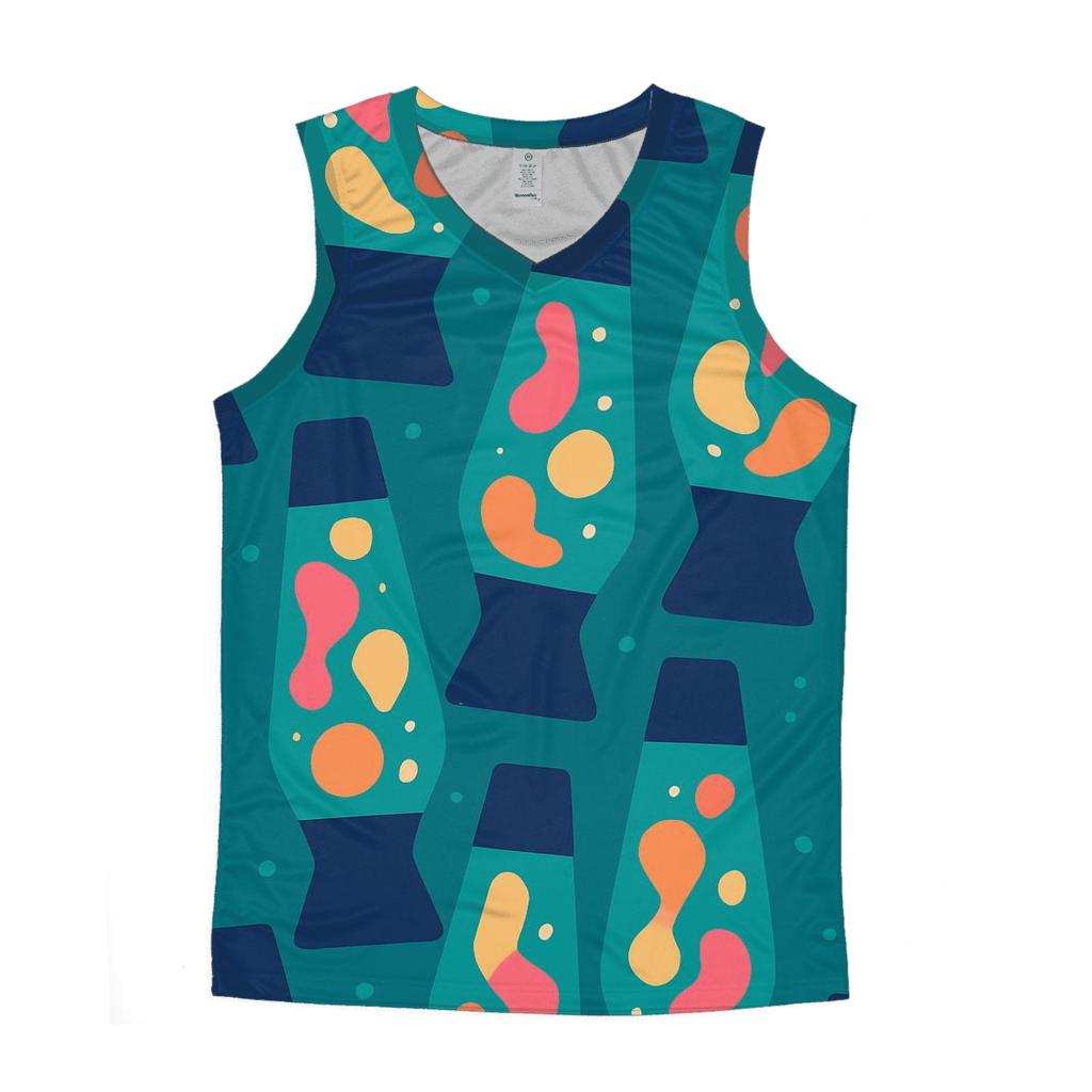 Psychedelic Lava Lamp Drift graphic print tank tops