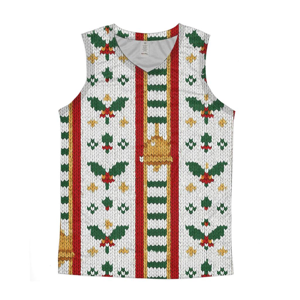 Jingle Bell Ladder Stripe Design custom tank tops