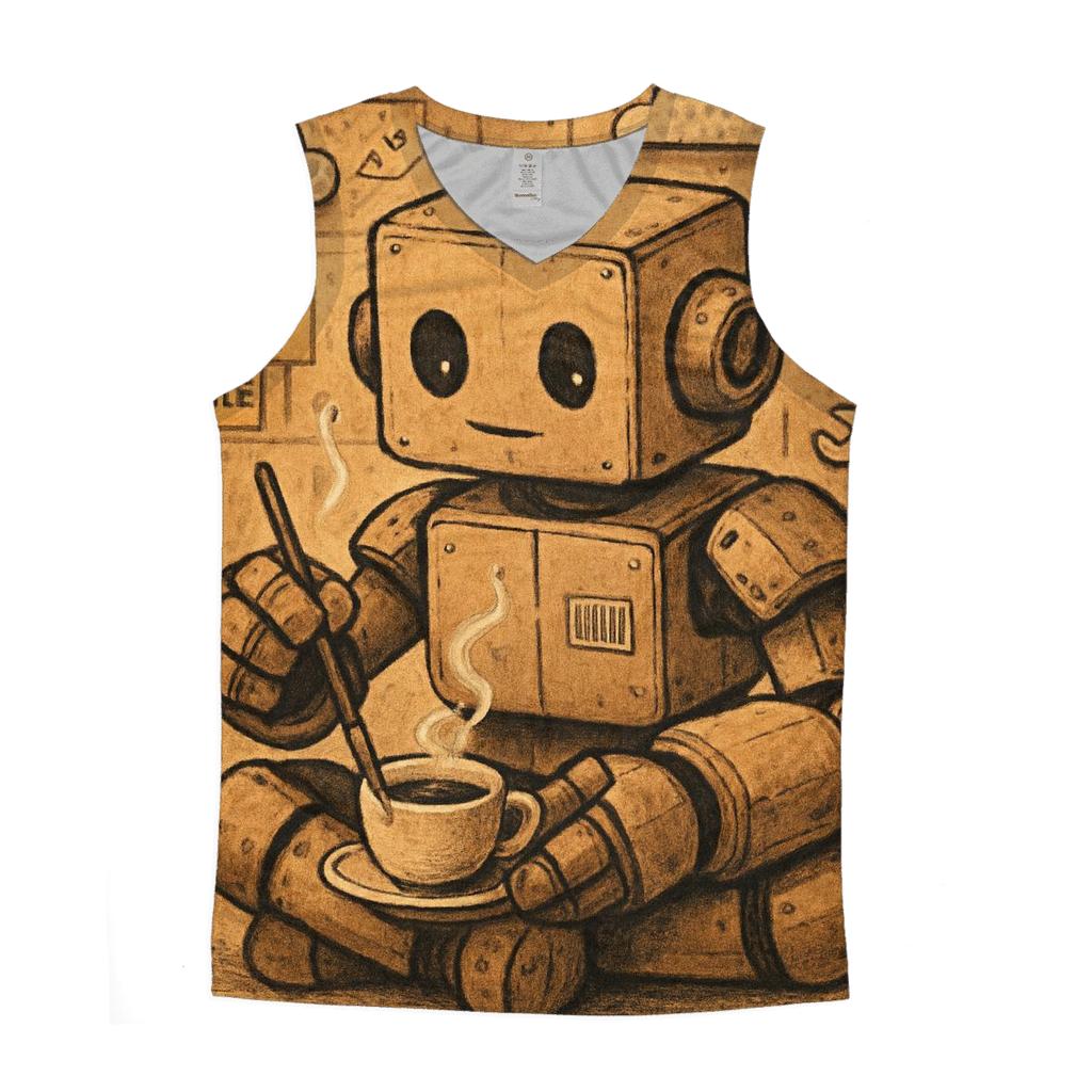 Cardboard Mech Coffee Break casual summer tank tops