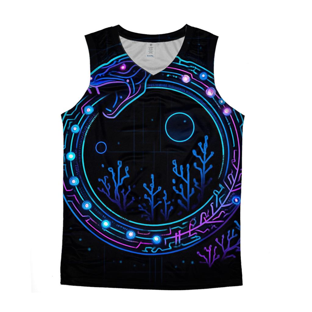 Cyber Reef Ouroboros Data Ring custom tank tops