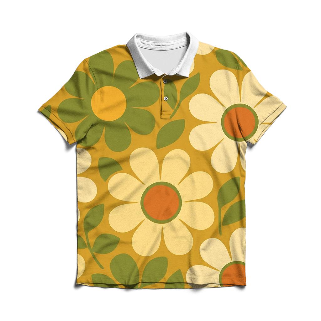 Daisy Chain Wallpaper Pop personalized polo shirts